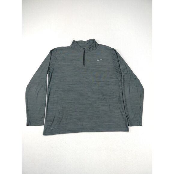 Nike 1/4 Zip Women's Large Gray Dri Fit Athletic‎ Athleisure Gym Wear Activewear - Picture 1 of 12